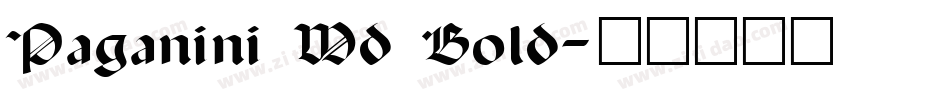 Paganini Wd Bold字体转换